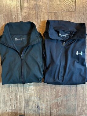 Under Armour Black Quarter-Zip Pullover Tops - Set of 2